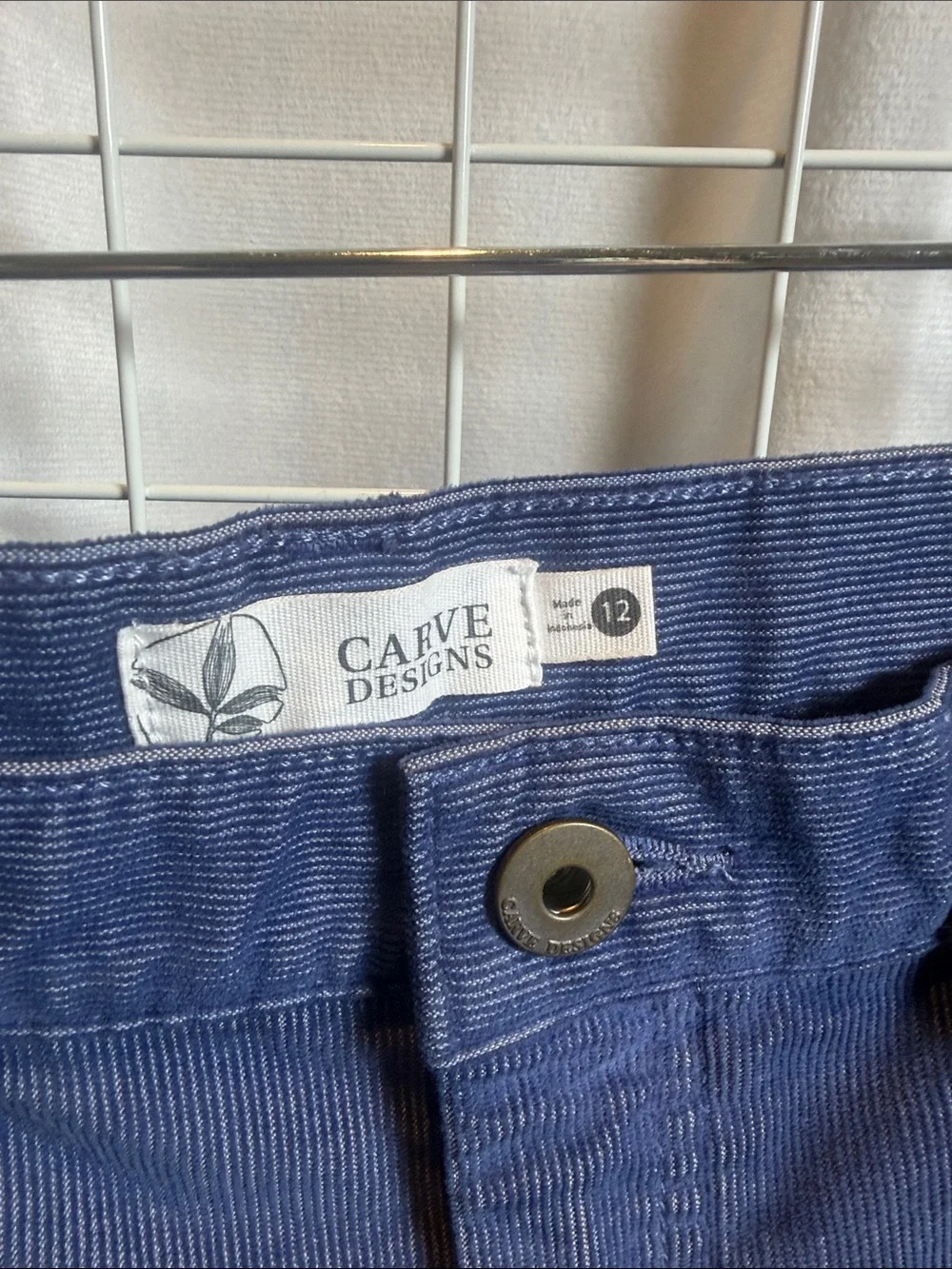 Carve Designs Blue corduroy Cutoff Shorts 12 - Picture 2 of 8